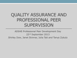 ADSHE QUALITY ASSURANCE POLICY