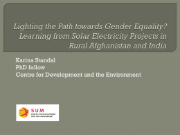 Lighting the Path towards Gender Equality? Learning from