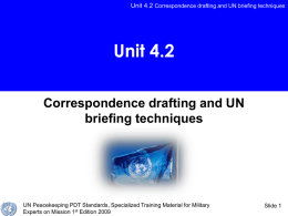 Unit 4.2 - Department of Defence
