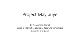 Project Mayibuye - Missouri Library Association (MLA)