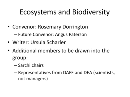 Ecosystems and Biodiversity