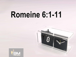Romeine 6:1-11 - Gemeentedienste Netwerk