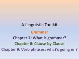 A Linguistic Toolkit