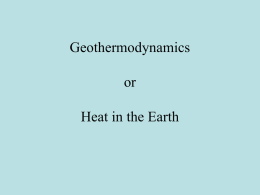 Geothermodynamics