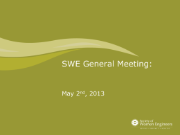 SWE General Meeting: Professional Development
