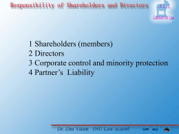 17 Responsibility of Shareholders and Director