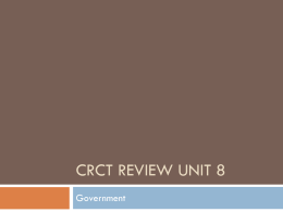 CRCT Review Unit 8 - Mrs. Byrd Georgia Studies