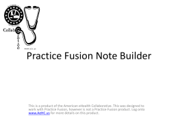 Practice Fusion Note Builder