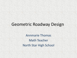 Geometric Roadway Design - UNL | Transportation Systems