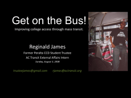 Get on the Bus! Improving college access through mass transit.