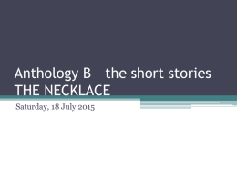 Anthology B – the short stories VERONICA