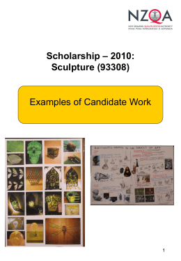 Visual Arts 2010 - Scholarship Sculpture exemplars