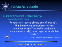 Felicia Arredondo - University of California, San Diego