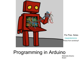 Programming in Arduino