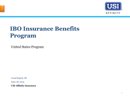 IBO Insurance Benefits Program United States Program Grand