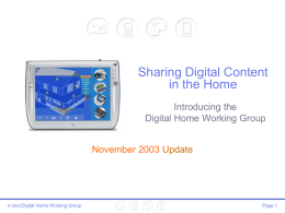Sharing Digital Content in the Home