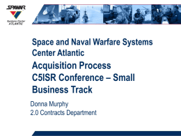 SSC Acquisition Process - Charleston Defense Contractors