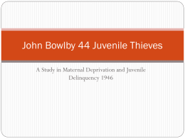 John Bowlby 44 Juvenile Thieves - Home