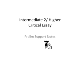 Critical Essay - Denny High School