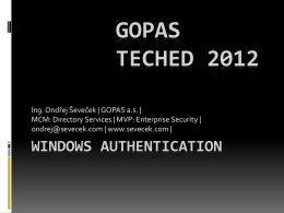 Windows and Kerberos Authentication and Optimization
