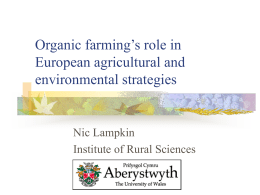 Organic farming’s role European agriculture