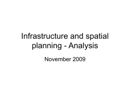 Infrastructure and spatial planning