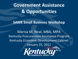 Government Assistance & Opportunities