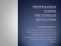 Propaganda During the Russian Revolution