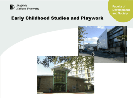 Early Childhood Studies - Sheffield Hallam University