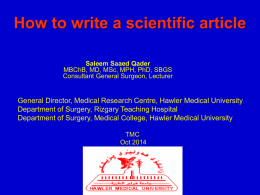 How to publish an article