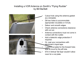 Install VOR Antenna on Zenith’s “Flying Rudder”