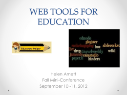 WEB TOOLS FOR EDUCATION - New Hanover County Schools