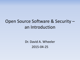 SWE 781 / ISA 681 Secure Software Design & Programming