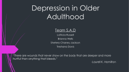 Depression in Older Adulthood