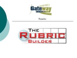 The Rubric Builder