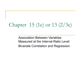 Chapter 15 Pearson’s r and Regression