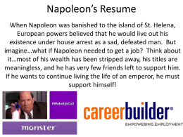 Napoleon’s Resume
