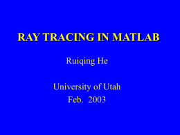 Ray tracing in Matlab