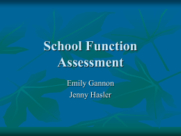 School Function Assessment