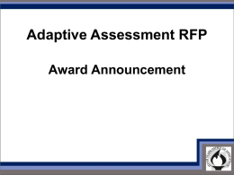 Adaptive Assessment RFP - Utahns Against Common Core