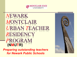 Newark Montclair Urban Teacher Residency Program
