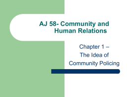 AJ 58- Community and Human Relations