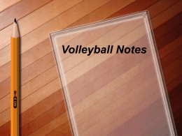 Volleyball Notes