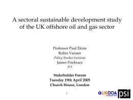 A sectoral sustainable development study