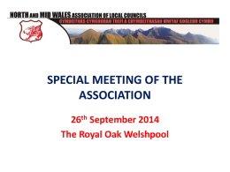 SPECIAL MEETING OF THE ASSOCIATION