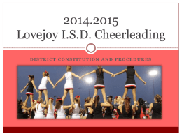 2014.2015 Lovejoy I.S.D. Cheerleading