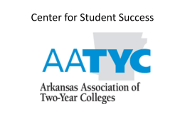 AATYC and Student Success - Arkansas Department of Higher