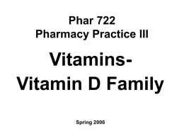 Phar 722 Pharmacy Practice III