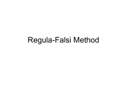 Regula-Falsi Method - Muskingum University