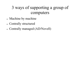 3 ways of supporting a group of computers